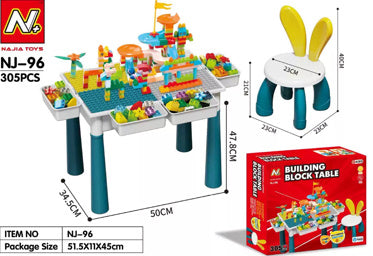 Table Building Blocks and chair 305 pcs