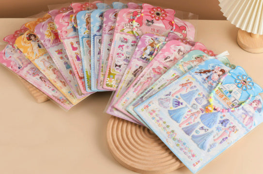 2 Sheets/Bag Princess Dress