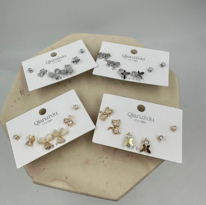 Earrings set 925 silver sterling MB009