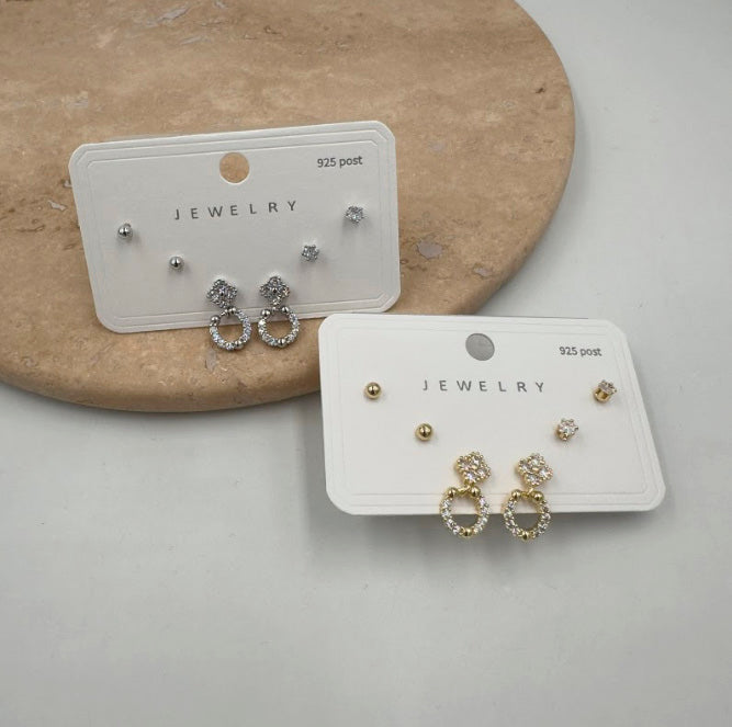 Earrings set 925 silver sterling MB004