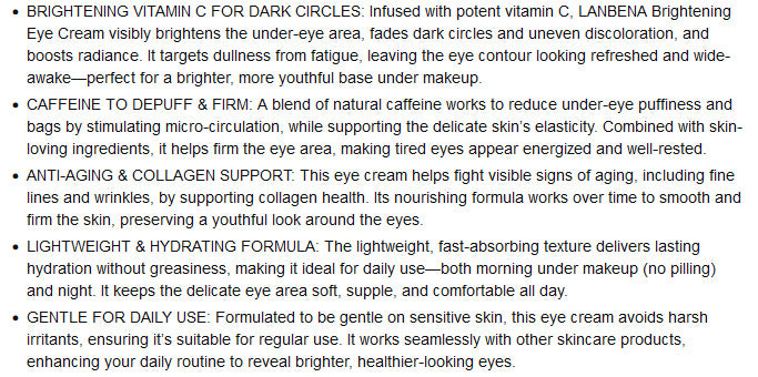 Dark Circles Eye Cream
