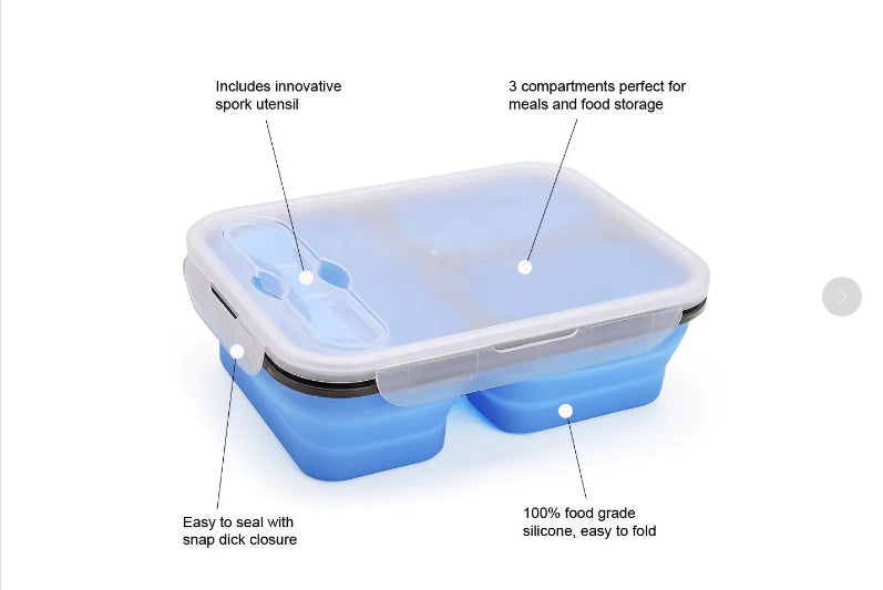 Collapsible Food Storage Container Bento Lunch Box
