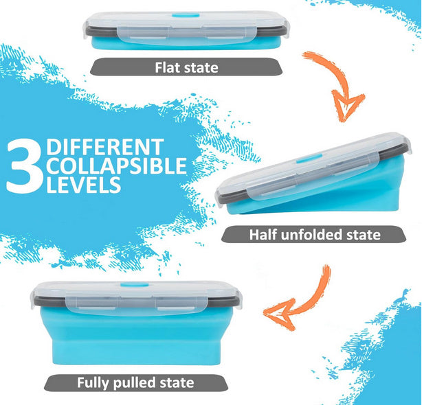 Collapsible Food Storage Container Bento Lunch Box