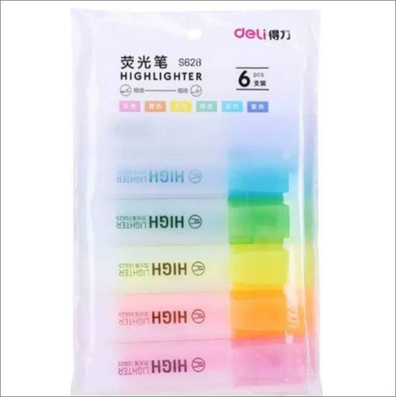 DELI S625 Highlighter Markers pack of 6