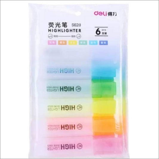 DELI S625 Highlighter Markers pack of 6